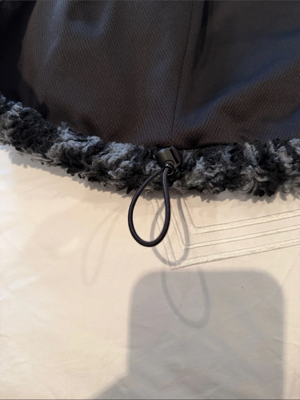 Aritzia TNA Fuzzy Leopard Zip Jacket - Black & Gray - Picture 3 of 3